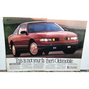 1989 Oldsmobile Cutlass Supreme Print Ad Not Your Father's Car Vintage Magazine